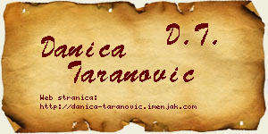 Danica Taranović vizit kartica